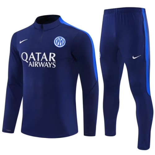 Inter Milan Trainings Sweatshirt Quarter-zip 2026-27 Blauwe - Heren Inter Milan Trainings Sweatshirt Quarter-zip 2026-27 Blauwe - Heren