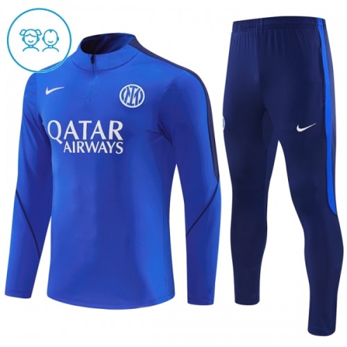 Inter Milan Trainings Sweatshirt Quarter-zip 2026-27 Blauwe - Kids Inter Milan Trainings Sweatshirt Quarter-zip 2026-27 Blauwe - Kids