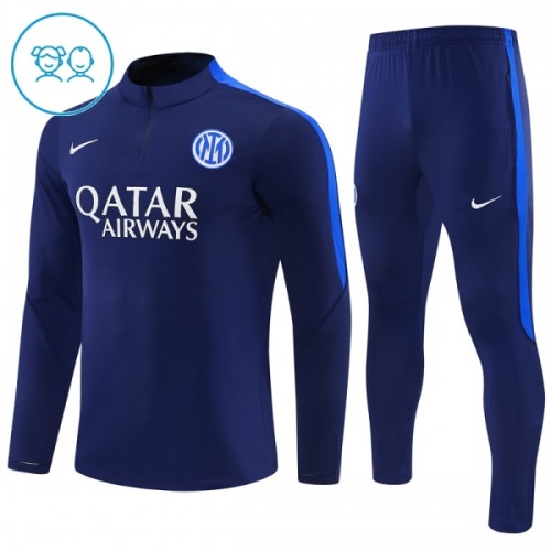 Inter Milan Trainings Sweatshirt Quarter-zip 2026-27 Blauwe - Kids Inter Milan Trainings Sweatshirt Quarter-zip 2026-27 Blauwe - Kids