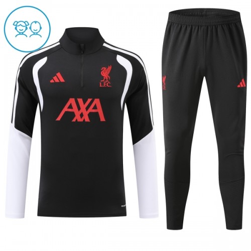 Liverpool Trainings Sweatshirt Quarter-zip 2026-27 Zwarte - Kids Liverpool Trainings Sweatshirt Quarter-zip 2026-27 Zwarte - Kids