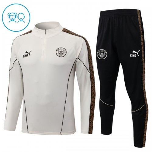 Manchester City Trainings Sweatshirt Quarter-zip 2026-27 Grijze - Kids Manchester City Trainings Sweatshirt Quarter-zip 2026-27 Grijze - Kids