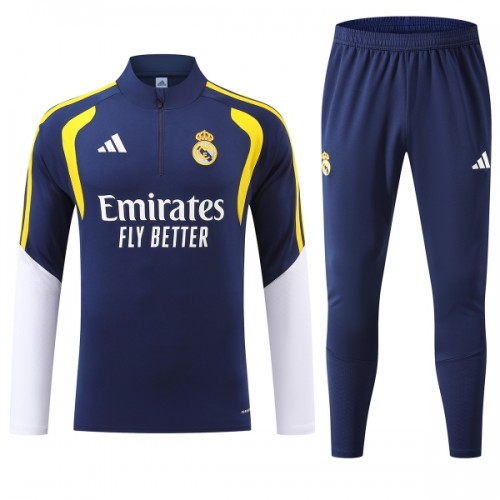 Real Madrid Trainings Sweatshirt Quarter-zip 2026-27 Blauwe - Heren Real Madrid Trainings Sweatshirt Quarter-zip 2026-27 Blauwe - Heren
