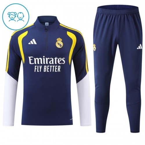 Real Madrid Trainings Sweatshirt Quarter-zip 2026-27 Blauwe - Kids Real Madrid Trainings Sweatshirt Quarter-zip 2026-27 Blauwe - Kids