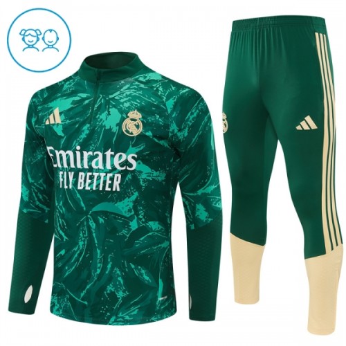 Real Madrid Trainings Sweatshirt Quarter-zip 2026-27 Groene - Kids Real Madrid Trainings Sweatshirt Quarter-zip 2026-27 Groene - Kids