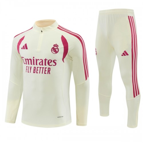 Real Madrid Trainings Sweatshirt Quarter-zip 2026-27 Witte - Heren Real Madrid Trainings Sweatshirt Quarter-zip 2026-27 Witte - Heren