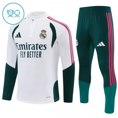 Real Madrid Trainings Sweatshirt Quarter-zip 2026-27 Witte - Kids Real Madrid Trainings Sweatshirt Quarter-zip 2026-27 Witte - Kids