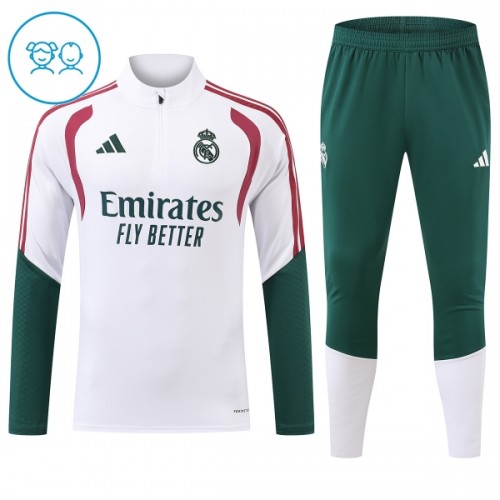 Real Madrid Trainings Sweatshirt Quarter-zip 2026-27 Witte - Kids Real Madrid Trainings Sweatshirt Quarter-zip 2026-27 Witte - Kids