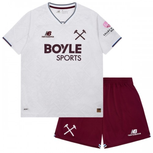 Officiële Voetbalshirt + Korte Broek West Ham United Uit 2026-27 - Kids Officiële Voetbalshirt + Korte Broek West Ham United Uit 2026-27 - Kids