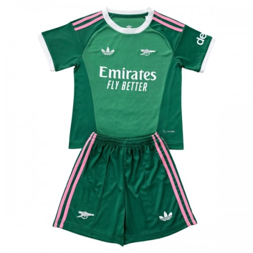 Officiële Voetbalshirt + Korte Broek Doelman Arsenal 2026-27 Groene - Kids Officiële Voetbalshirt + Korte Broek Doelman Arsenal 2026-27 Groene - Kids